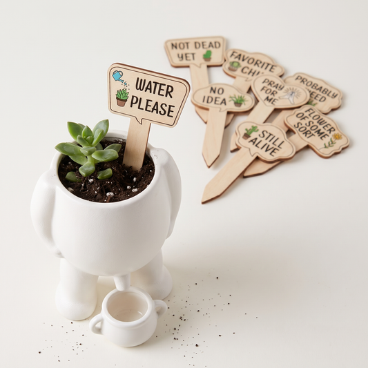 (15 Pack) Funny Plant Markers